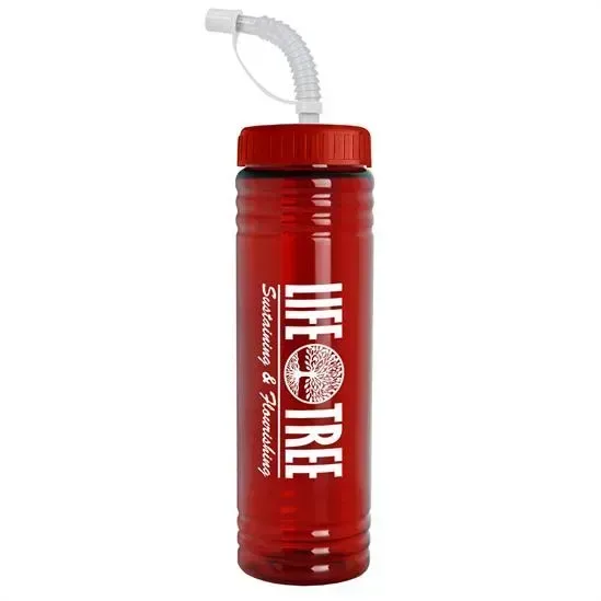 Slim Fit RPET Bottle with Straw Lid  (24 oz.) — view 8