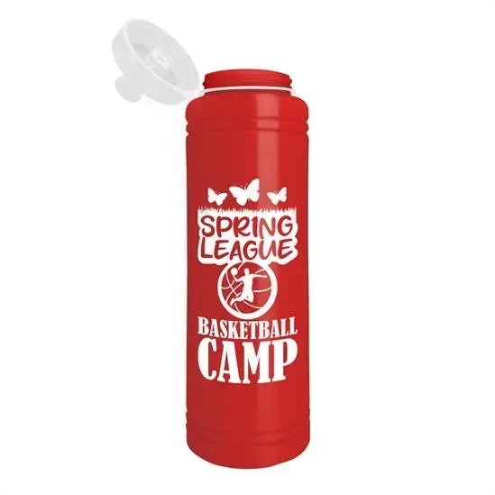 Slim Line Bottle with Tethered Push-Pull Lid (25 oz.) — view 5