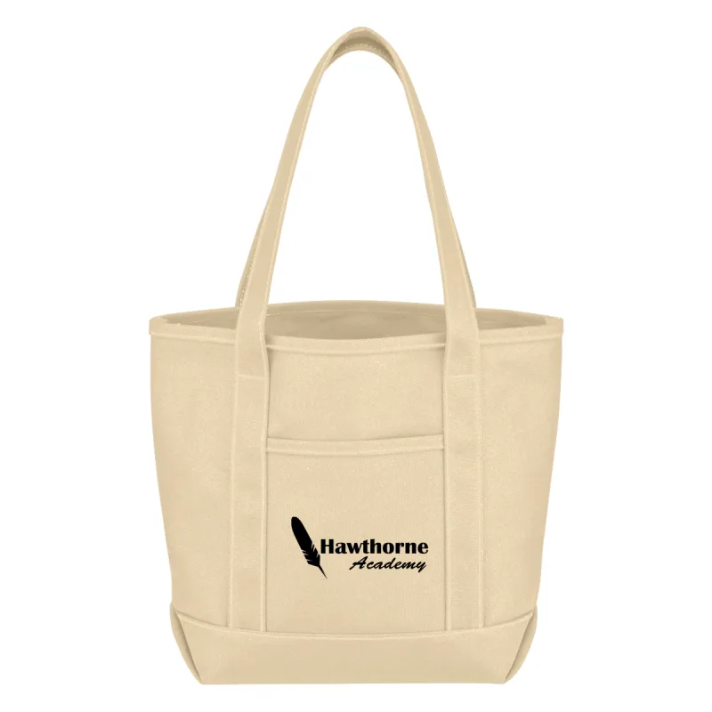 Small Cotton Canvas Yacht Tote Bag — view 2