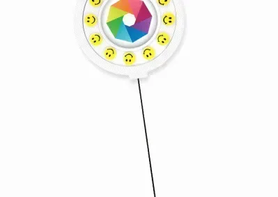 Personalized Smiley Spinner Badge Reel — view 4