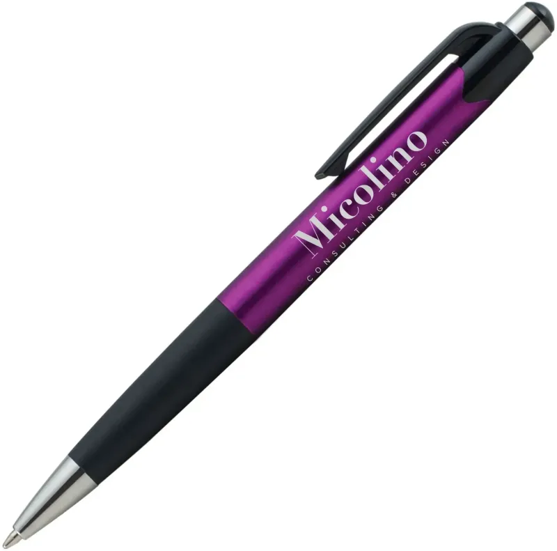 Solid Metallic Click Pen (Black Ink) — view 5