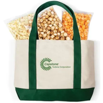 Snack On The Beach Canvas Boat Tote Gift Set