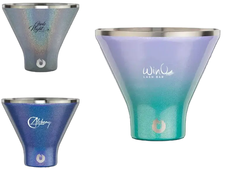 Snowfox 8oz Insulated Martini Glass - Unbreakable, Shatterproof & Elegant Choice for Mixed Drinks