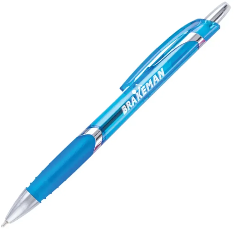 Solana Clear Barrel Click Pen (Black Ink) — view 5