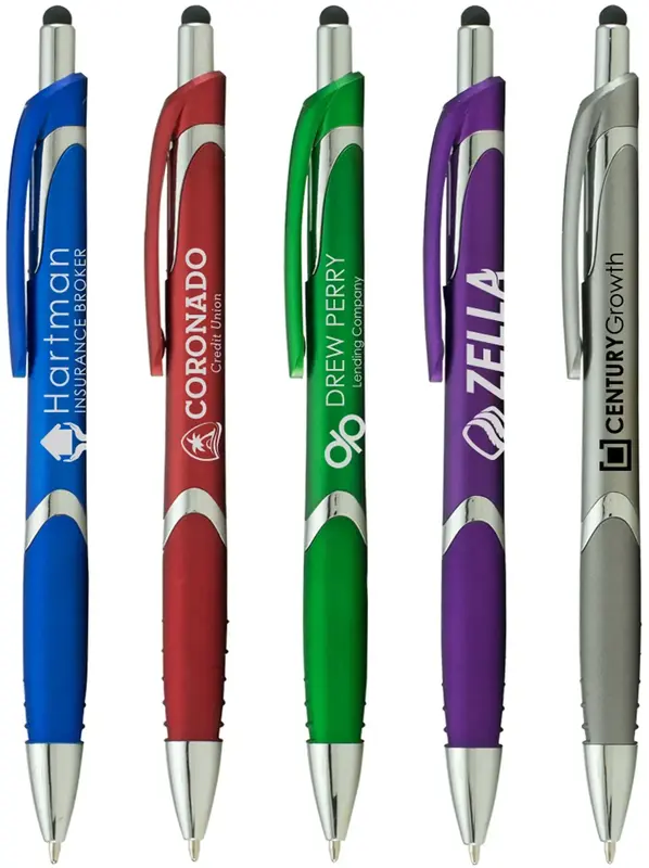 Solana Metallic Pen w/ Stylus Pen (Black Ink)