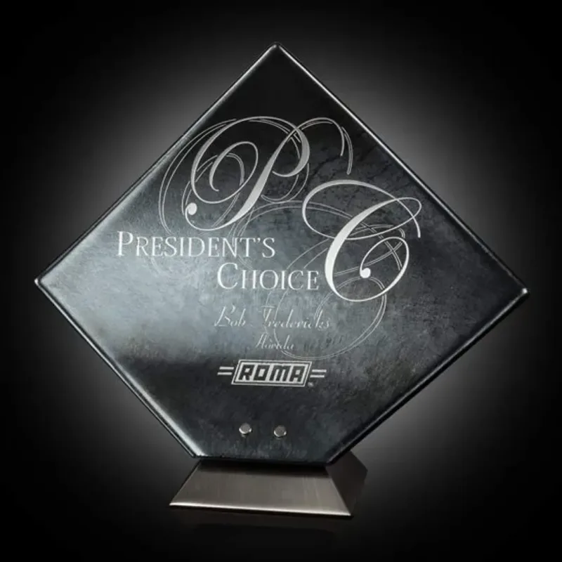 Custom Metallic Solitaire Award with Logo Engraving for Corporate Recognition — view 4