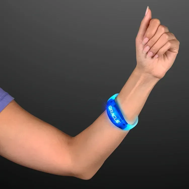 Sound Activated Light Up Blue LED Flashing Bracelets — view 4