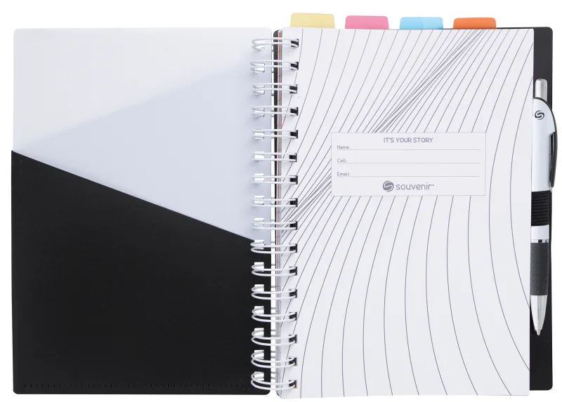 Custom Souvenir® Notebook with Vertex Pen — view 5
