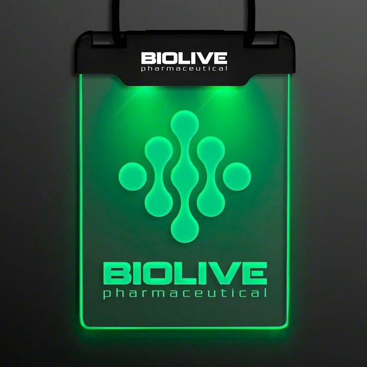 Space Glow Light Badge Necklace — view 6