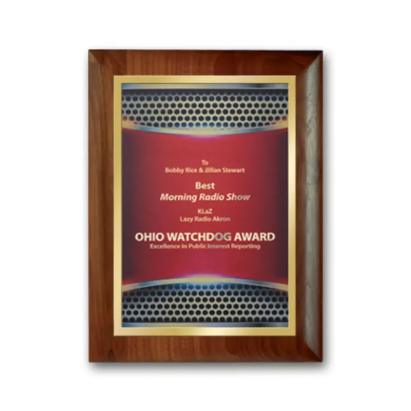 SpectraPrint™ Plaque (Walnut Rolled Edge Gold)