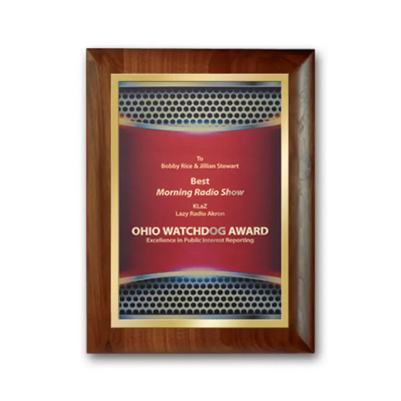 SpectraPrint™ Plaque (Walnut Rolled Edge Gold) — view 3