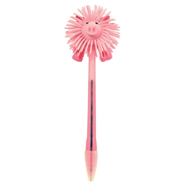 Imprinted Pig Spikey Top Pen