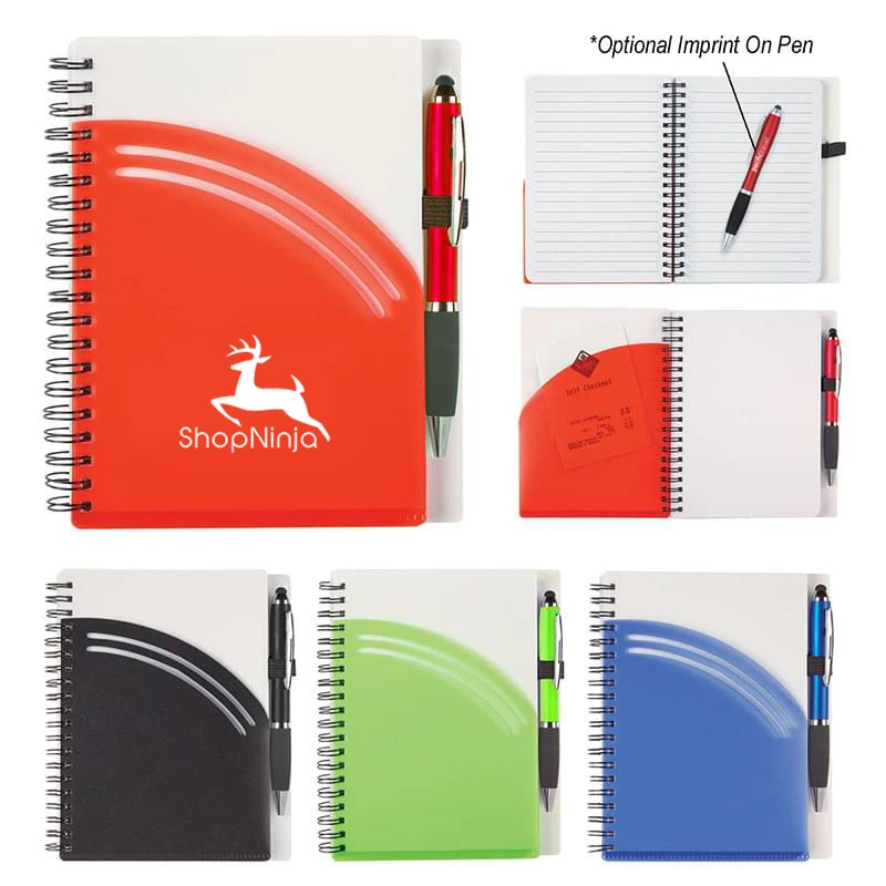 Custom Printed Spiral Notebook With Pen