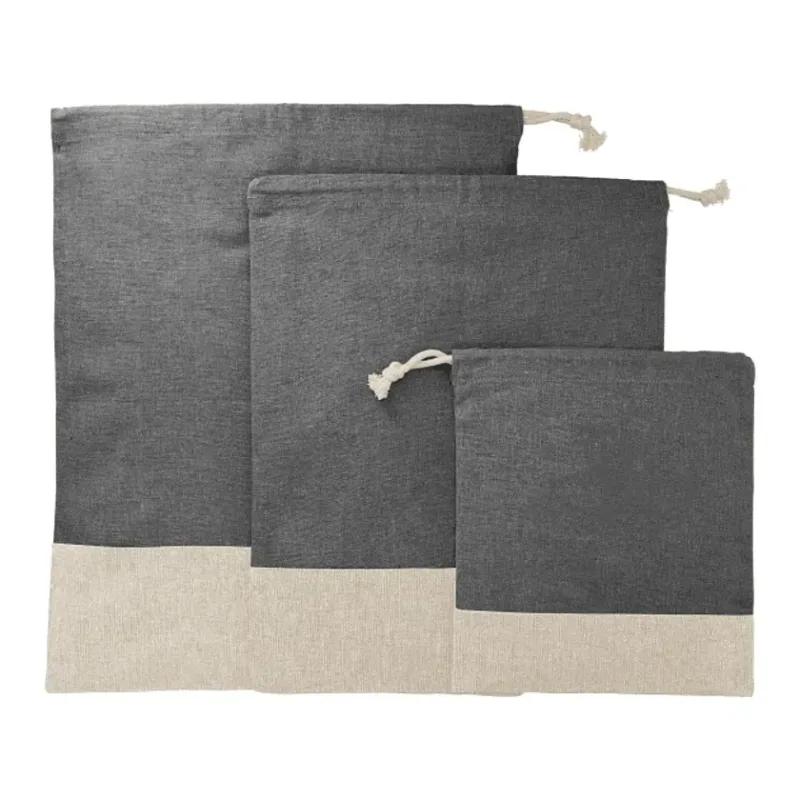 Personalized Recycled Cotton Travel Pouch Set (3 Piece) — view 4