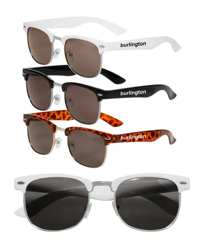Sporty Semi-Rimless Half-Frame Sunglasses