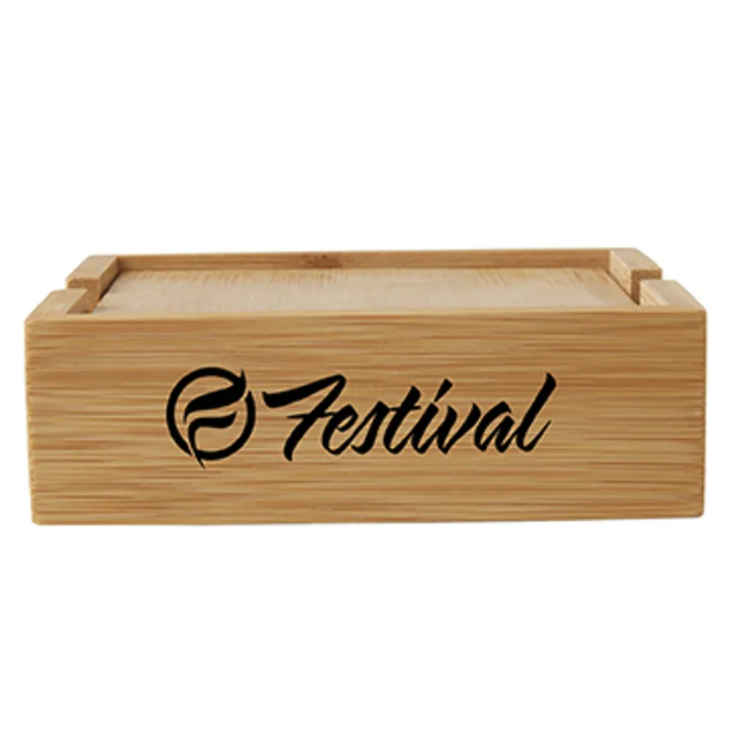 Square Bamboo Coaster Set — view 6