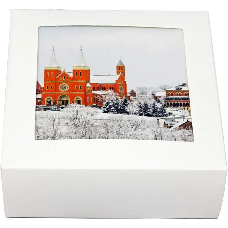 Square Ceramic Coaster: 2 Pc. Set with Stand — view 3