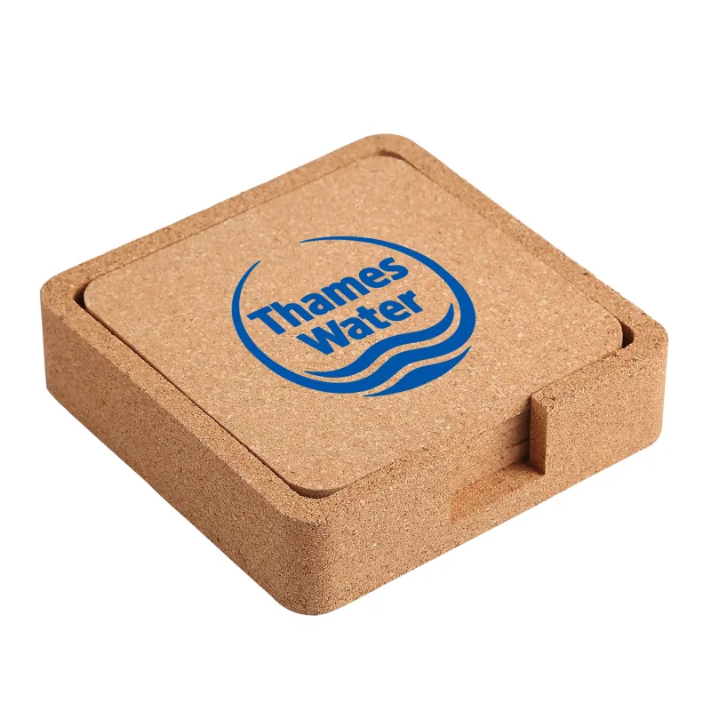 Square Cork Coaster Set — view 3