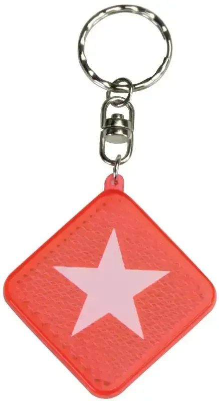 Custom Reflective Keyring - Diamond Red