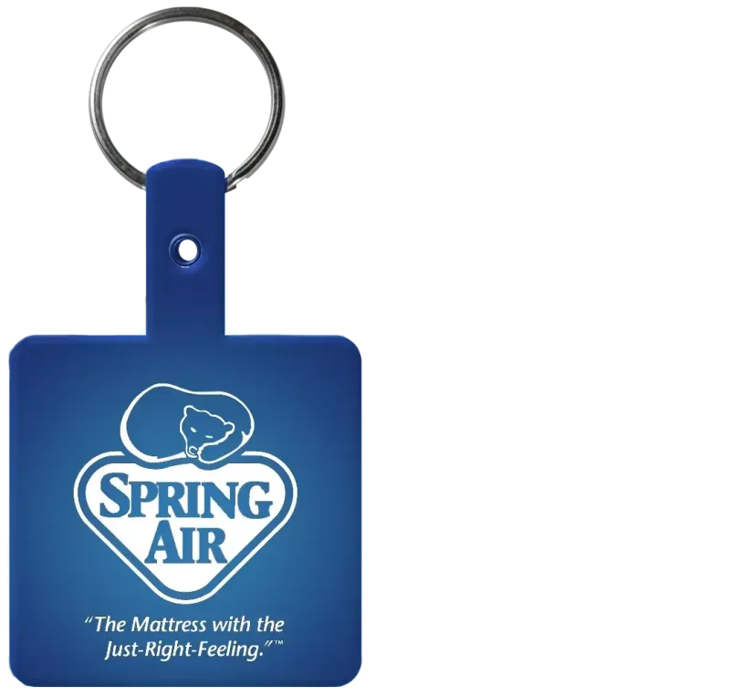 Personalized Square Flex Key Tag — view 3