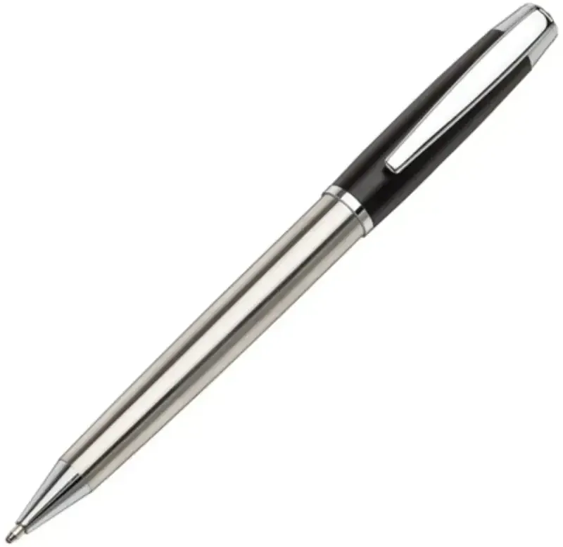St Lucia Custom Logo Brushed Metal Pen