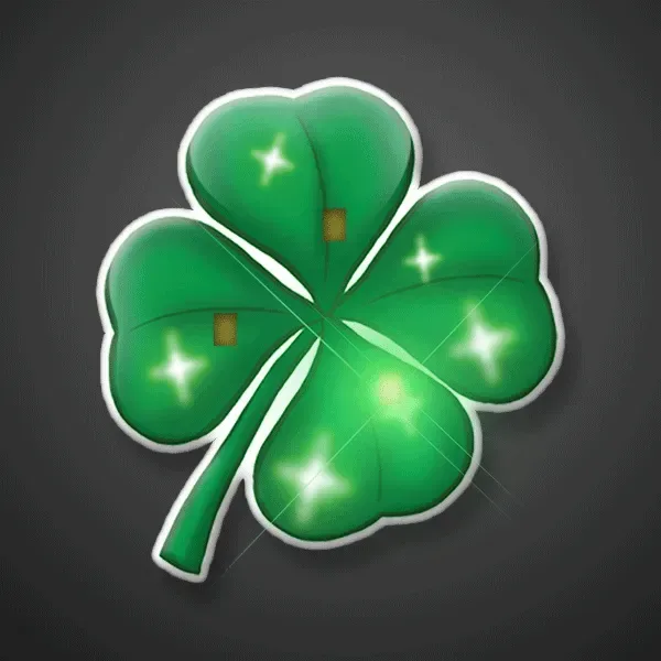 St. Patrick's Day Blinking Clover Light-Up Pin — view 3