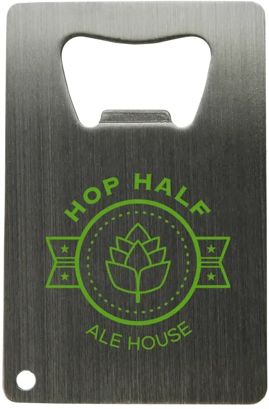 Custom Stainless Steel Credit Card Bottle Opener — view 3