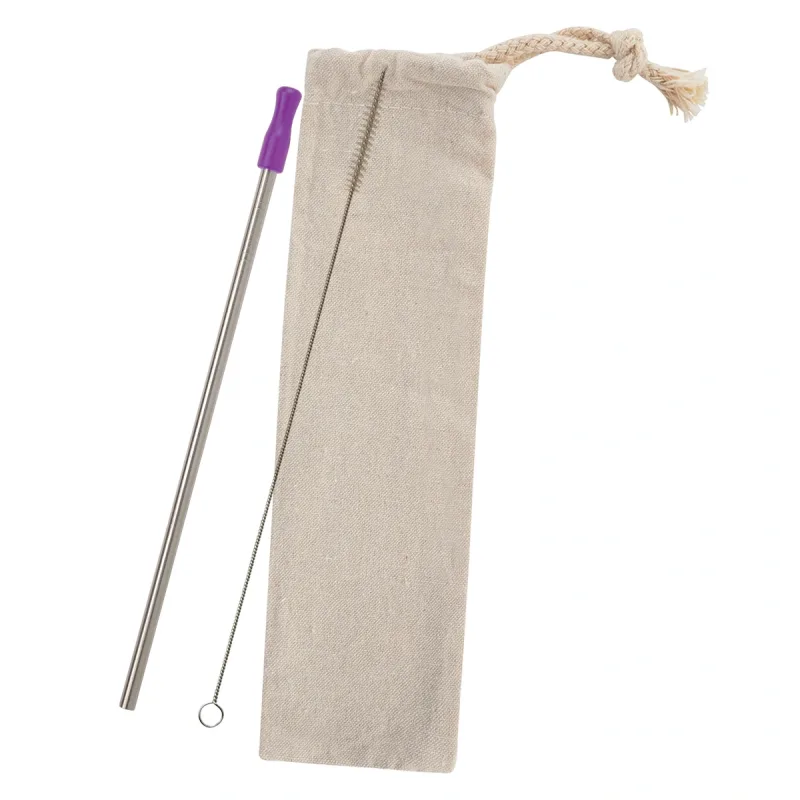 Stainless Straw Kit With Cotton Pouch — view 3