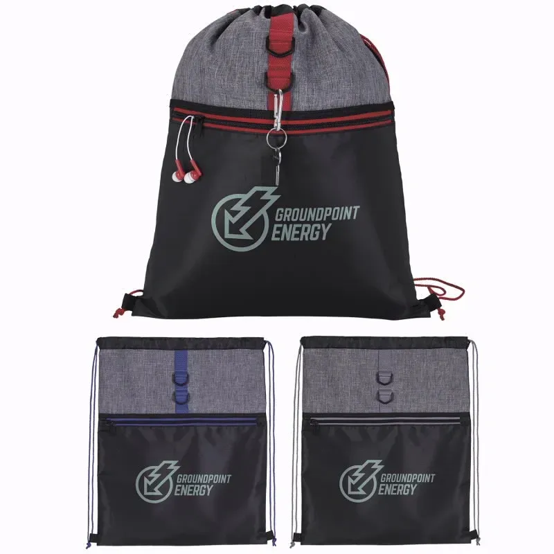 Custom Stand Alone Drawstring Backpack