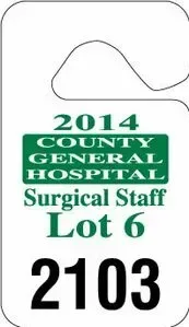 Standard Hang Tag Parking Permit (.035" White Polyethylene) β view 1