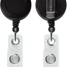 Standard Opaque Belt Clip ID Badge Reel - Round, Sqaure — view 2