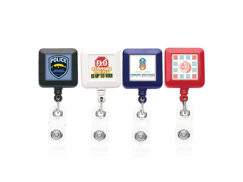 Standard Opaque Belt Clip ID Badge Reel - Round, Sqaure — view 3