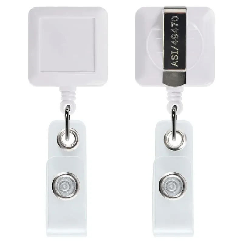 Standard Opaque Belt Clip ID Badge Reel - Round, Sqaure — view 4