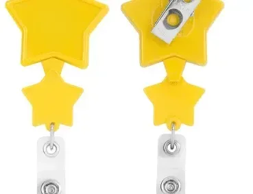 Star Double Up Retractable Badge Reel — view 4