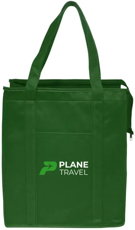 Custom Insulated Tote Bags with 2-Color Imprint — view 2