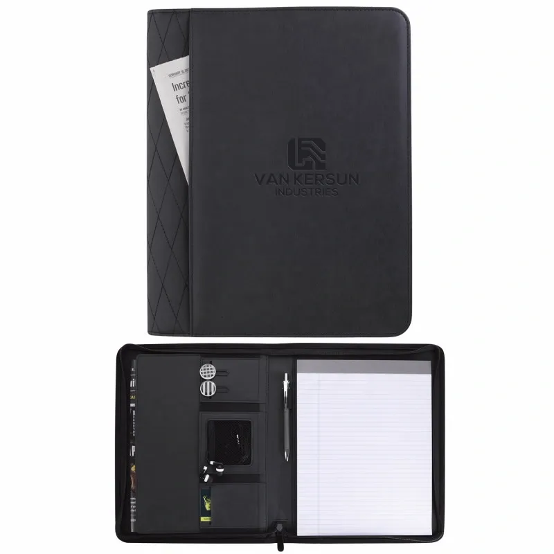 Custom Stitch Zippered Padfolio