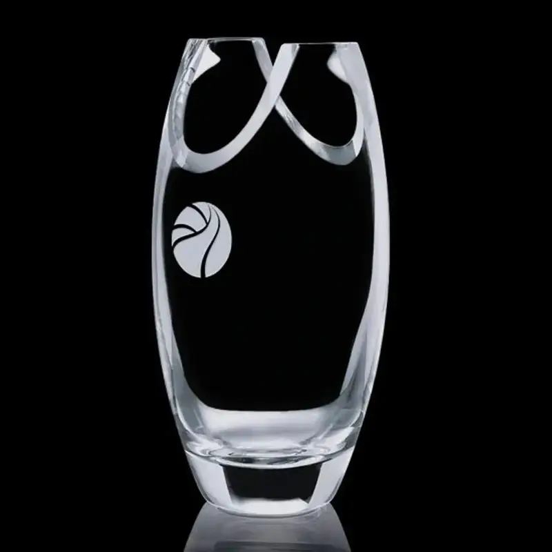 Custom-crystal Stockport Vase with Unique Logo Engravement