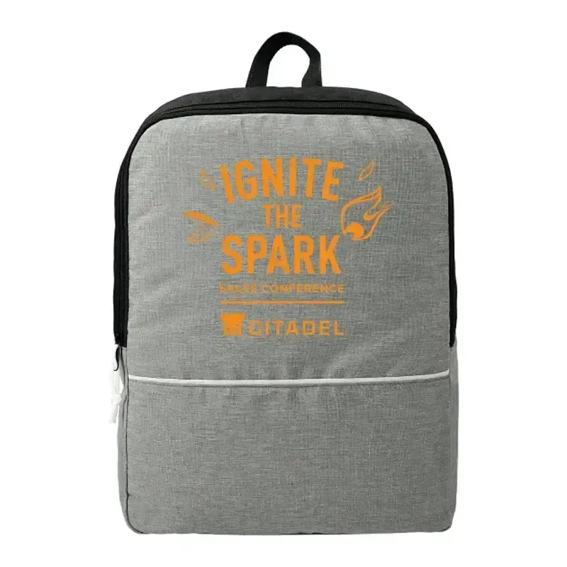 Custom Non-Woven Stone Backpack with Zippered Compartment