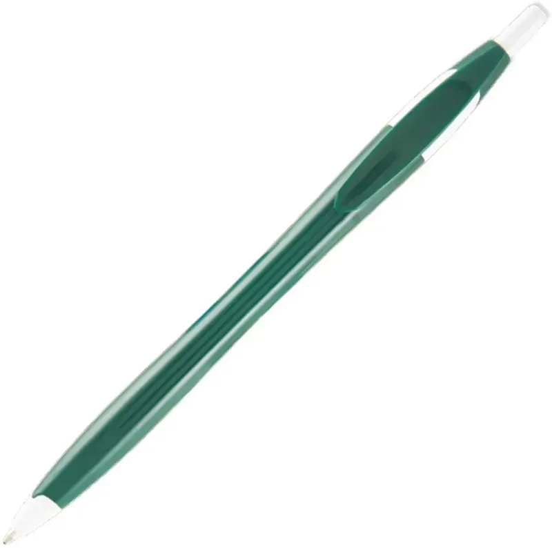 Stratus Pen w/ Solid Contoured Barrel & White Accents (Blue or Black Ink) — view 4