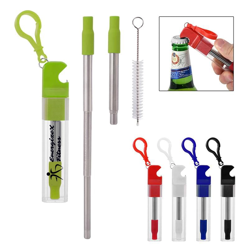 Straw Kit With Bottle Opener