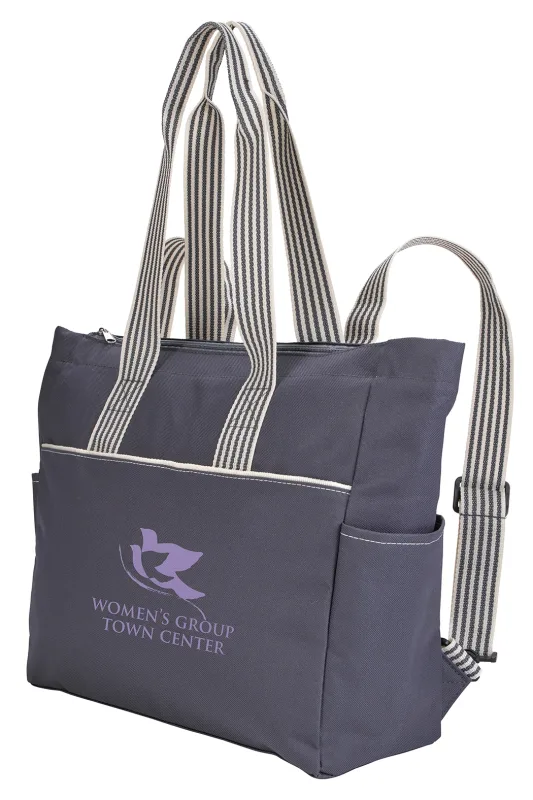 Custom Stripe Diaper Tote-Pack — view 3