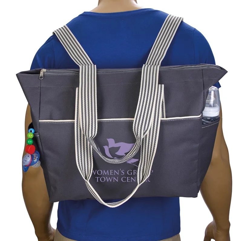Custom Stripe Diaper Tote-Pack — view 5