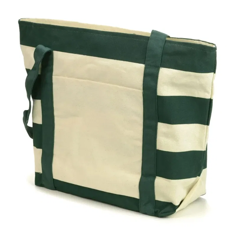 Striped Accent Boat Tote Bag — view 2