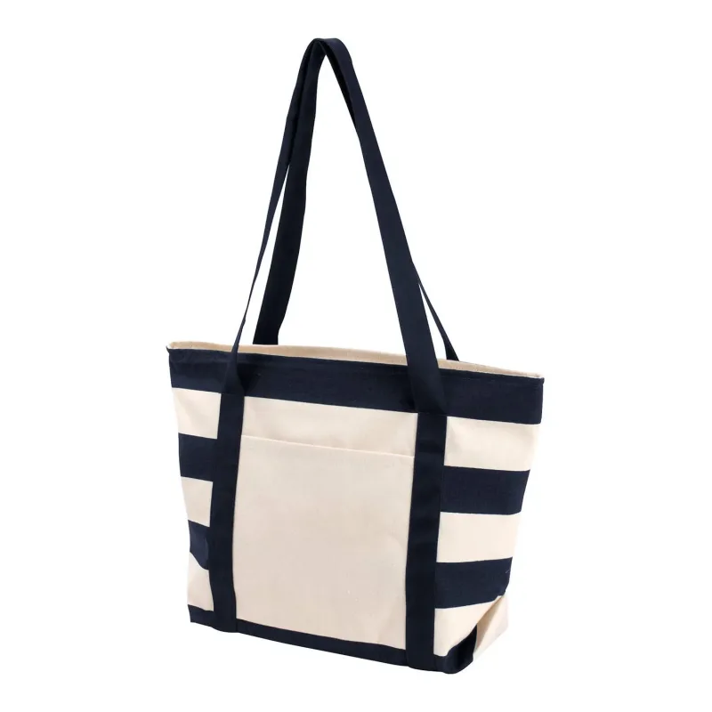 Striped Accent Boat Tote Bag — view 5
