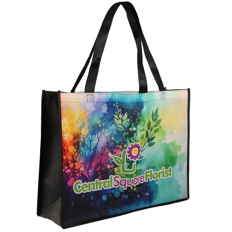 Sublimated Large Non-Woven Shopping Tote — view 3