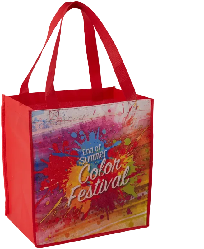 Custom Sublimated Non-Woven Grocery Tote Bag β view 1