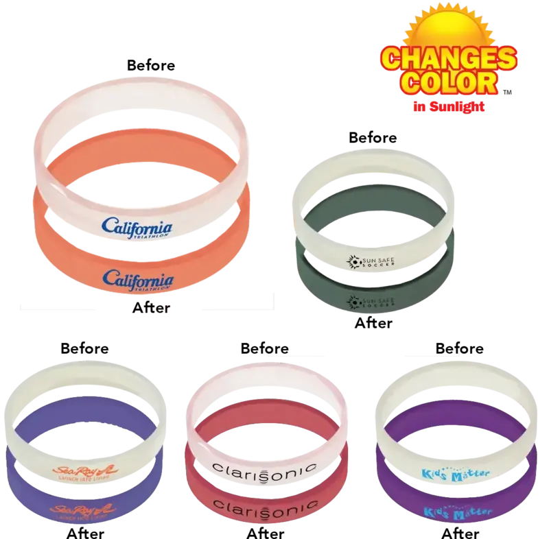 Color Changing Sun Fun Bracelet for Outdoor Events and Promotional Giveaways