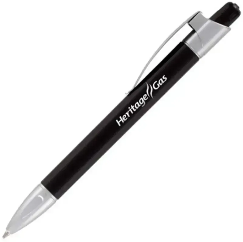 Custom Branded Surf Silver Trim Click Pen