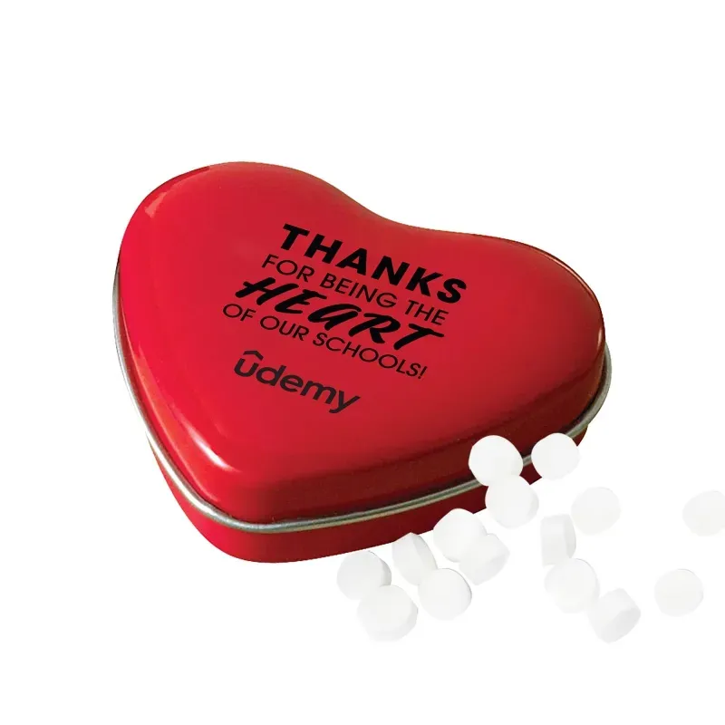 Sweet Heart Mint Tin With Micromints