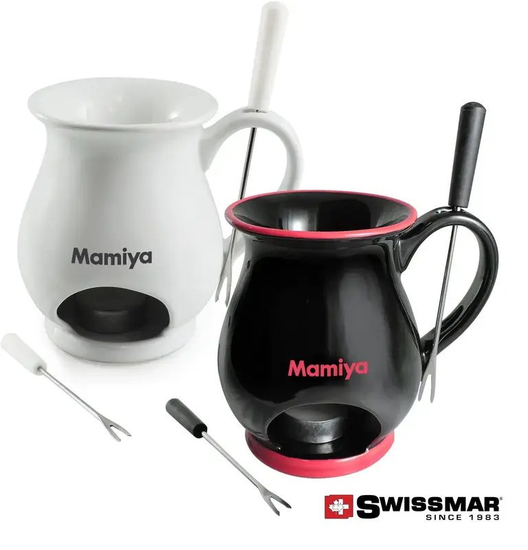 Swissmar 4pcs Chocolate Fondue Set - Fun, Versatile, & Dishwashable